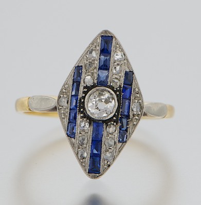 An Art Deco Style Diamond and Sapphire 1329b0