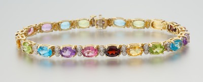 A Gemstone and Diamond Bracelet 132a92