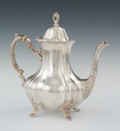 A Sterling Silver Coffee Pot by Poole