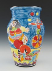 A Monumental Contemporary Majolica Vase