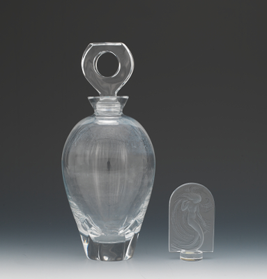 A Lalique Decanter and Maiden Ornament 132ead