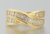 A Ladies Diamond Crossover Ring 132f83