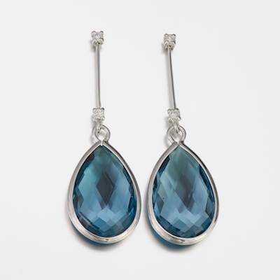 A Pair of Ladies Blue Topaz and 13300c