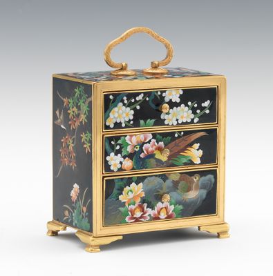 A Miniature Cloisonne Jewery Chest 13324f