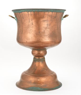 A Large Russian Copper and Gilt
