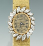 A Ladies Piaget 18k Gold and Diamond