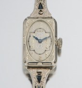 An Art Deco 18k Watch with GF Bracelet