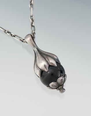 A Georg Jensen Silver and Onyx