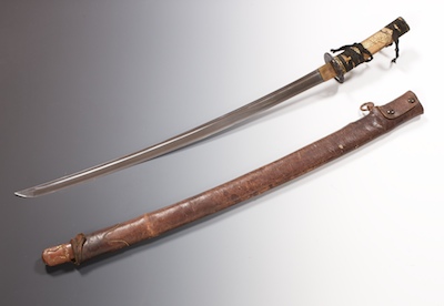 A Wakizashi Samurai Sword with 13368c