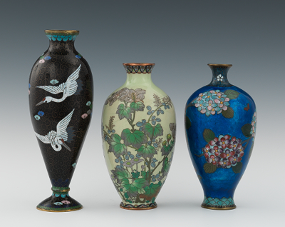 Three Small Cloisonne Vases Consisting 1336b8