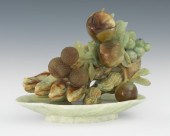 A Chinese Large Carved Jade Fruit 133724