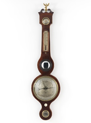 A Mahogany Wheel Barometer by F  13397e