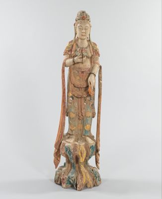 A Large Carved Wood Quan Yin Temple 131a23