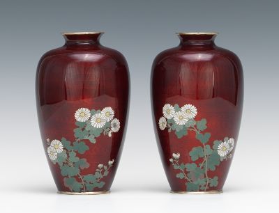 A Pair of Ando Cloisonn Vases 131a78