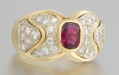 A Ladies 18k Gold Ruby and Diamond 131fc7
