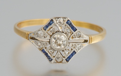 An Art Deco Style Diamond and Sapphire 131fec