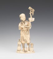 A Japanese Ivory Figurine of a 1349a5