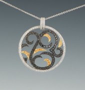 A Ladies Fancy Pendant With Sapphires 134b67