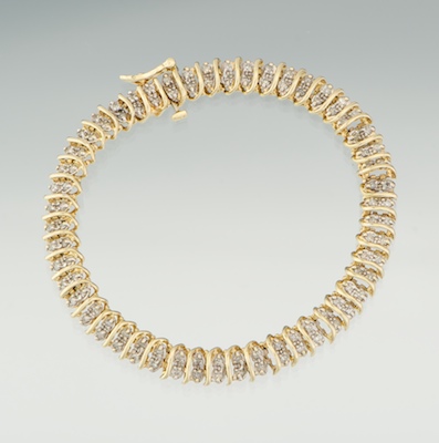 A Ladies Diamond Tennis Bracelet 134b74