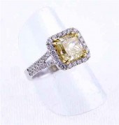 Natural fancy intense yellow diamond 134d02