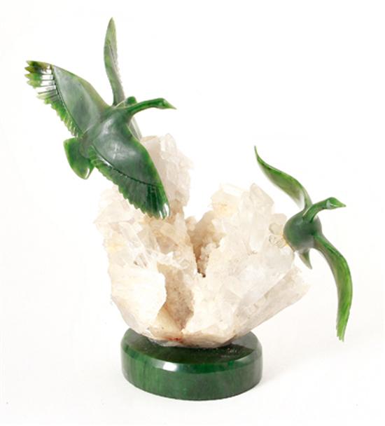 Jade and quartz sculpture by Lyle 134d04