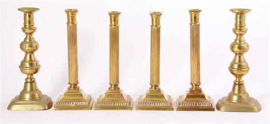 English brass candlesticks 19th 134d57