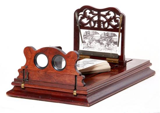 Victorian rosewood stereo-graphoscope probably
