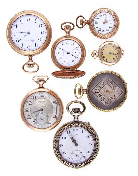 Collection of seven pocket watches 134db1