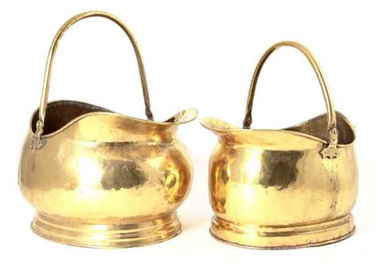 English brass coal scuttles similar forms