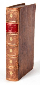Rare leatherbound book: Tarletons 1780-1781