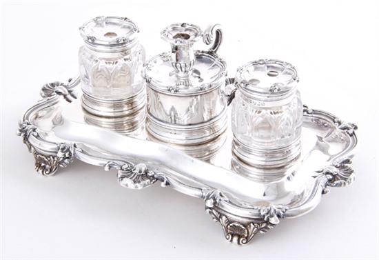 William IV sterling inkstand by 134eba