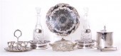 Silverplate table articles and crystal