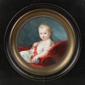 Sgn. Miniature on Ivory of Young Child