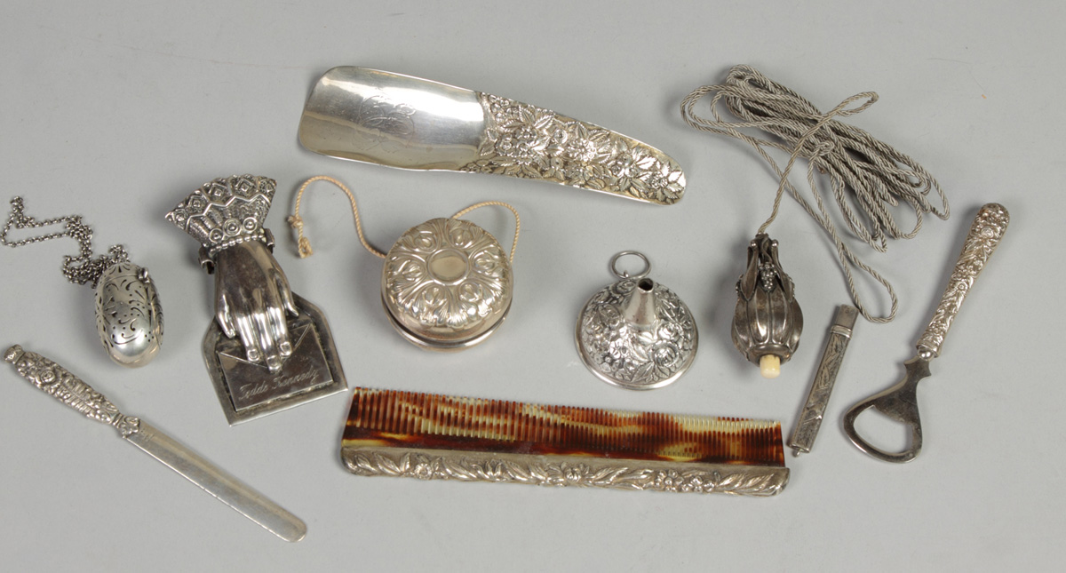 Group of sterling objects incl  1351ad