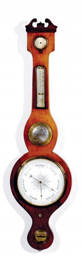 George III mahogany barometer early