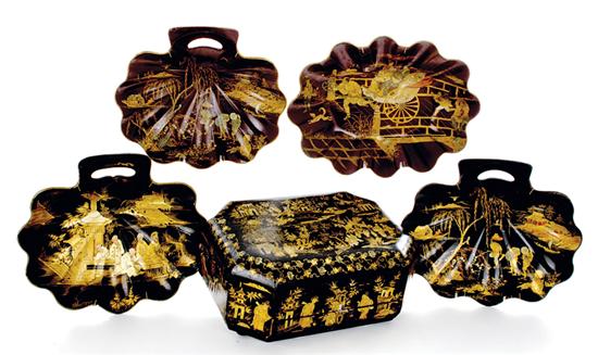 Chinese Export lacquered papier mache 135359