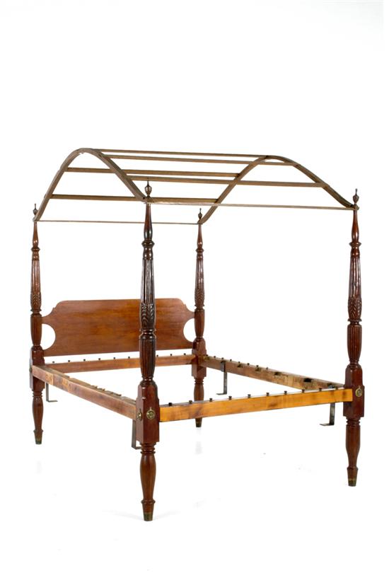 Federal mahogany carved bedstead 135467