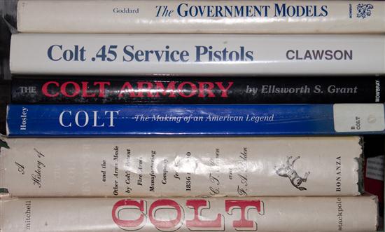 Six reference books relating to Colt firearms
