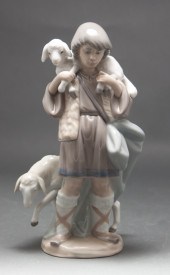Lladro porcelain figural group: Shepherd