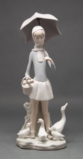 Lladro bisque porcelain figural group: