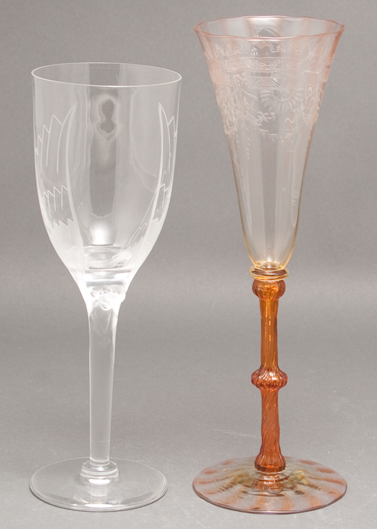 Tiffany favrile glass wine stem 1358f3