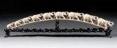 African carved ivory elephant bridge