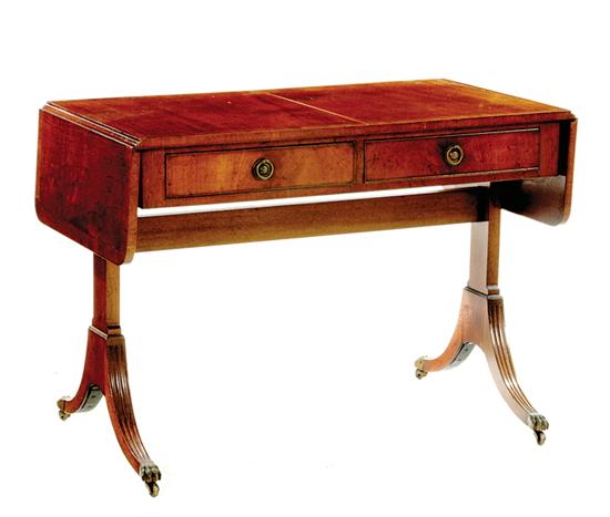  Inlaid mahogany sofa table 135b65
