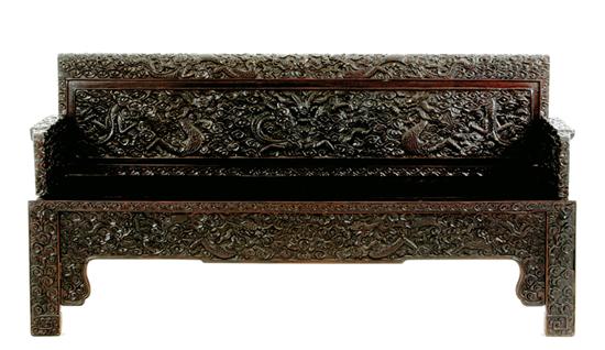 Chinese carved hardwood bench early 135bf9
