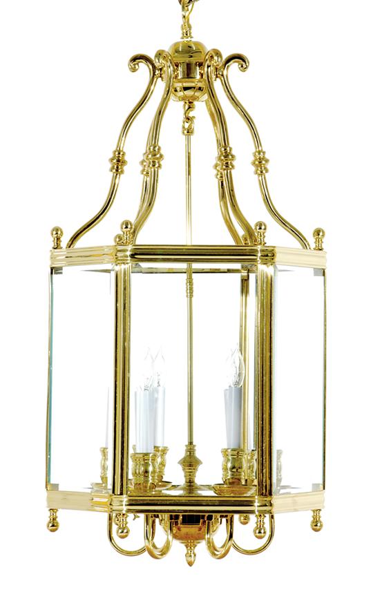 Continental brass hall lantern 135c82
