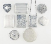 Silver compacts purse dresser jar 135de8