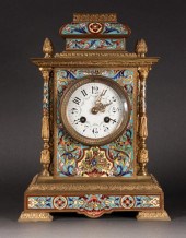 French champleve enamel and gilt-brass