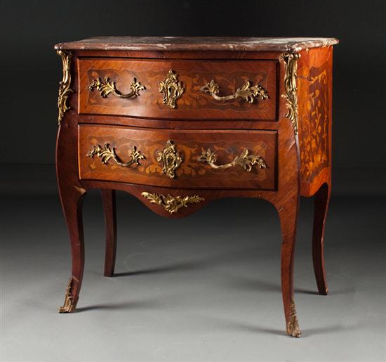 Louis XV style ormolu-mounted marquetry and