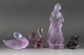 Four assorted Lalique molded frosted 136097