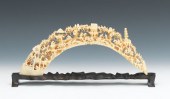 A Chinese Carved Ivory Bridge Carved